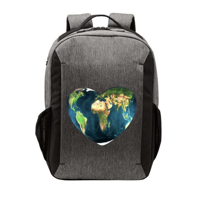 Heart Of The World Love Earth Vector Backpack