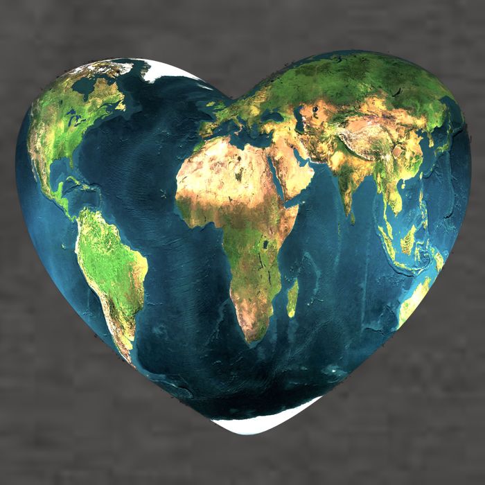Heart Of The World Love Earth Vector Backpack