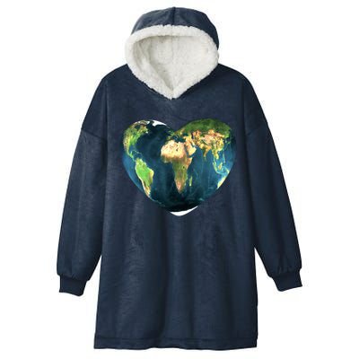 Heart Of The World Love Earth Hooded Wearable Blanket