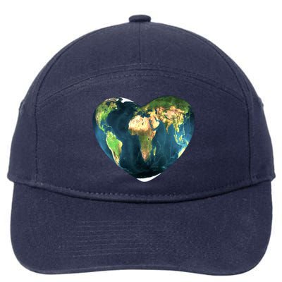 Heart Of The World Love Earth 7-Panel Snapback Hat