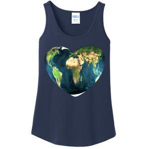 Heart Of The World Love Earth Ladies Essential Tank