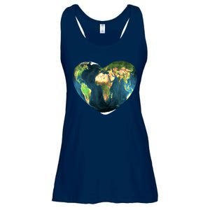 Heart Of The World Love Earth Ladies Essential Flowy Tank