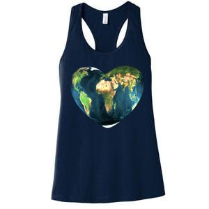 Heart Of The World Love Earth Women's Racerback Tank