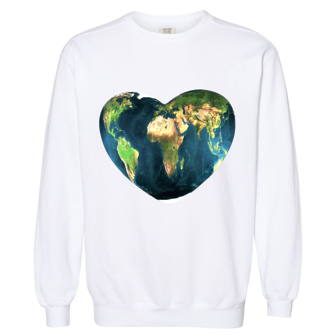 Heart Of The World Love Earth Garment-Dyed Sweatshirt