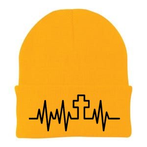 Heartbeat Cross Knit Cap Winter Beanie