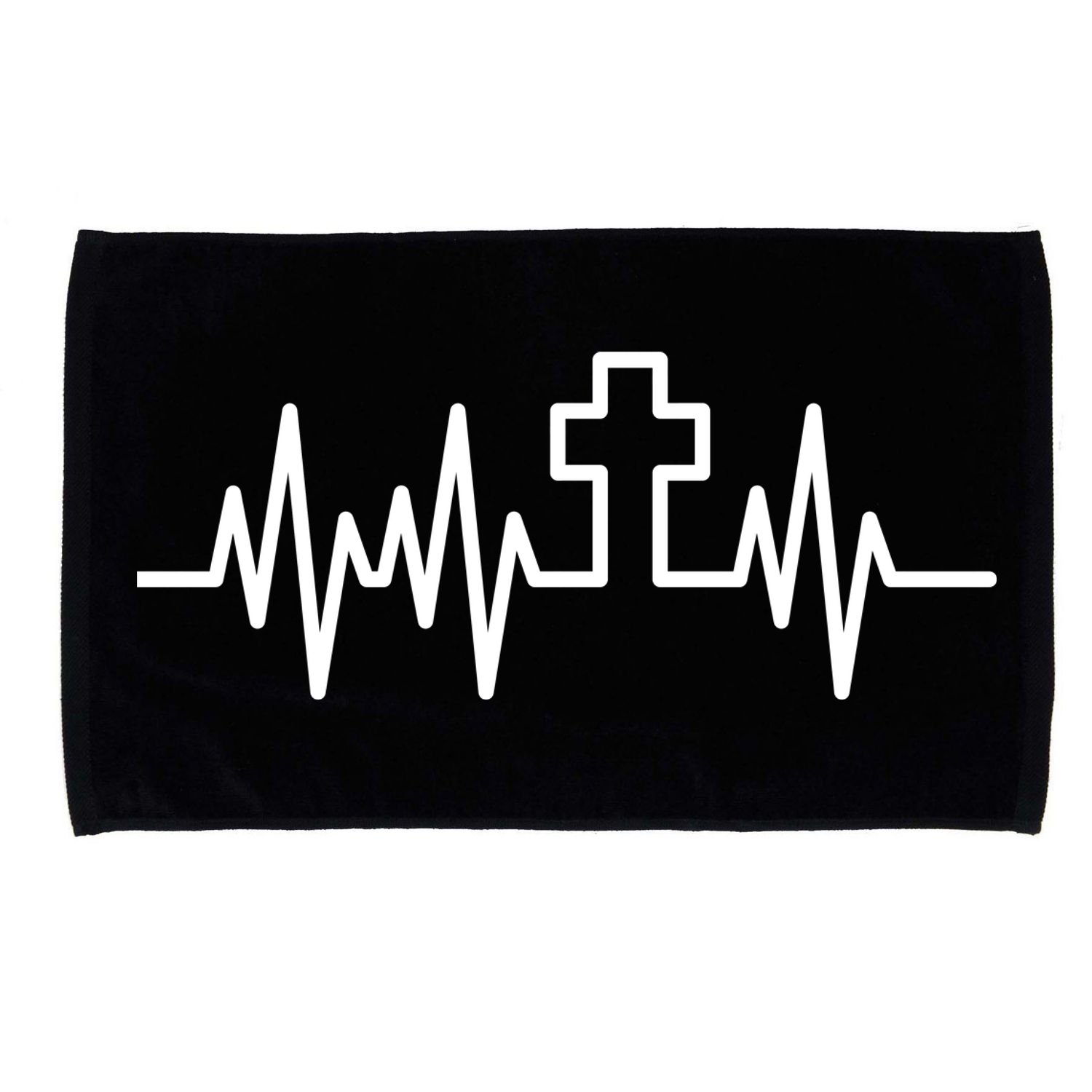 Heartbeat Cross Microfiber Hand Towel