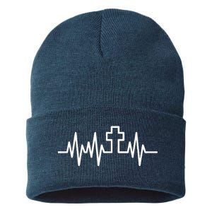 Heartbeat Cross Sustainable Knit Beanie