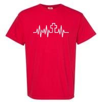 Heartbeat Cross Garment-Dyed Heavyweight T-Shirt