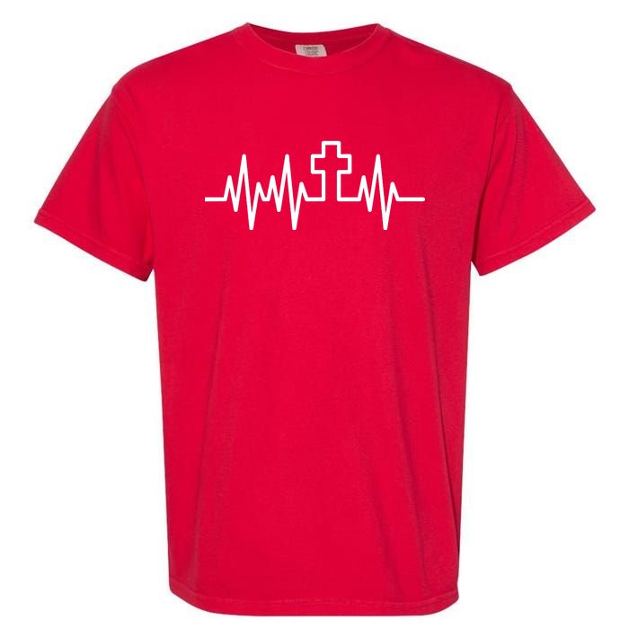 Heartbeat Cross Garment-Dyed Heavyweight T-Shirt