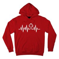 Heartbeat Cross Hoodie