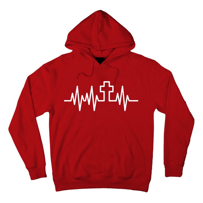 Heartbeat Cross Hoodie