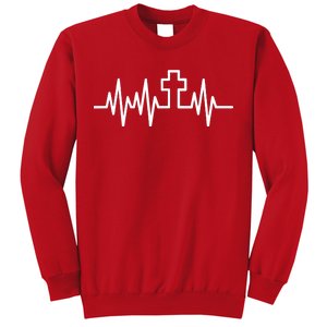 Heartbeat Cross Sweatshirt