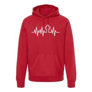 Heartbeat Cross Premium Hoodie