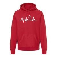 Heartbeat Cross Premium Hoodie