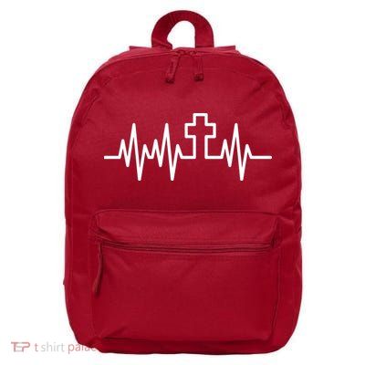 Heartbeat Cross 16 in Basic Backpack