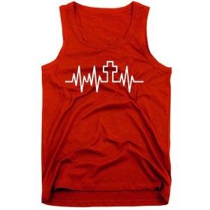 Heartbeat Cross Tank Top