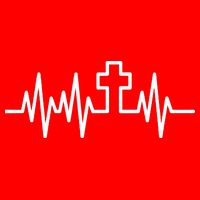 Heartbeat Cross Golf Towel