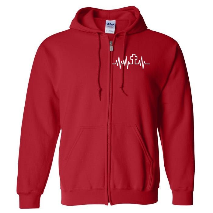 Heartbeat Cross Full Zip Hoodie