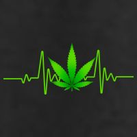Heartbeat Weed Pulse 7 Panel Mesh Trucker Snapback Hat
