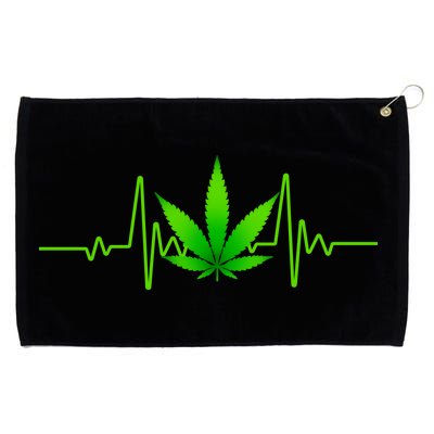 Heartbeat Weed Pulse Grommeted Golf Towel