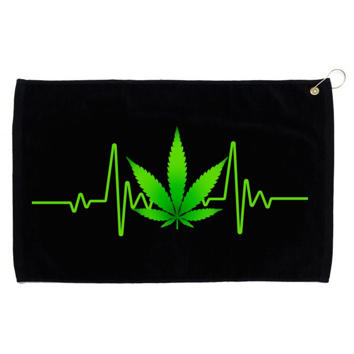 Heartbeat Weed Pulse Grommeted Golf Towel