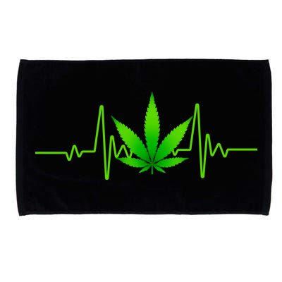 Heartbeat Weed Pulse Microfiber Hand Towel