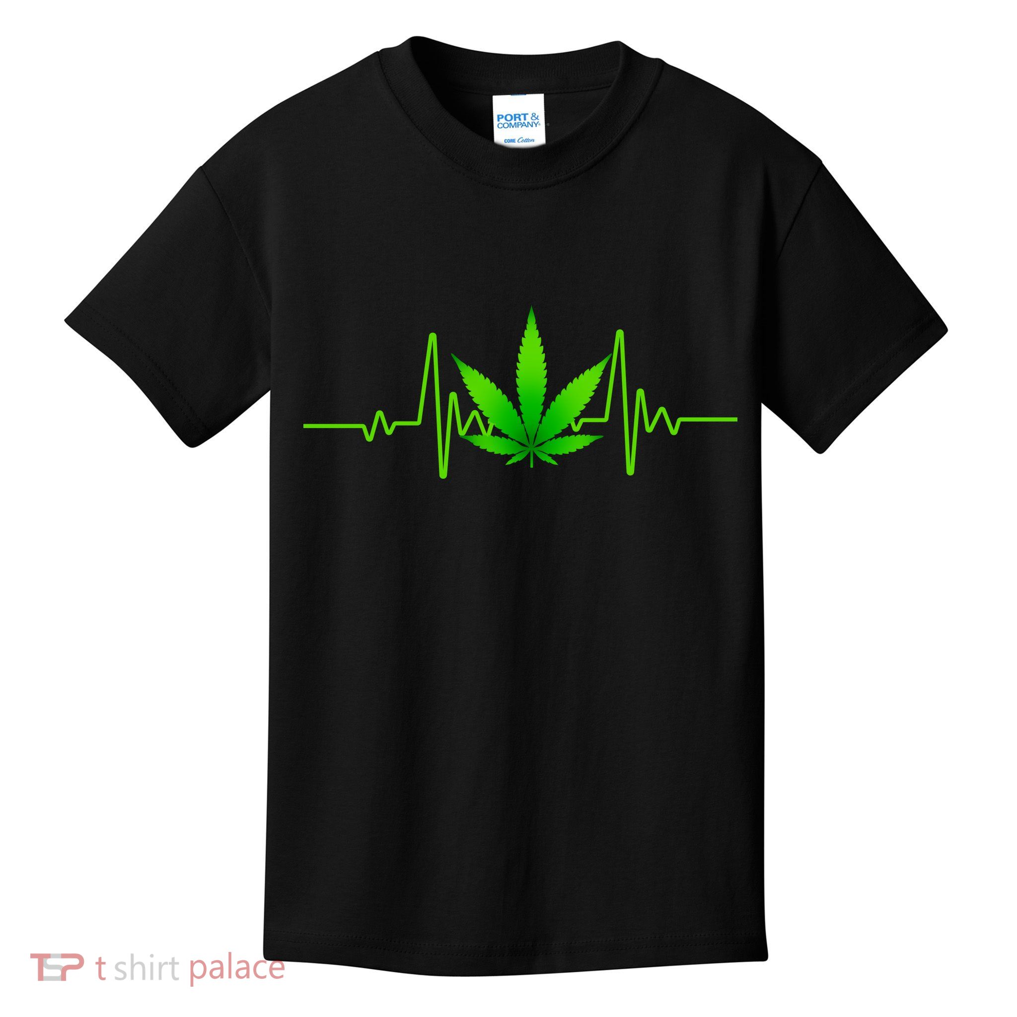 Heartbeat Weed Pulse Kids T-Shirt