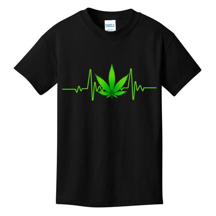 Heartbeat Weed Pulse Kids T-Shirt