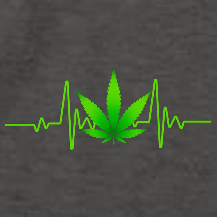 Heartbeat Weed Pulse Vector Backpack