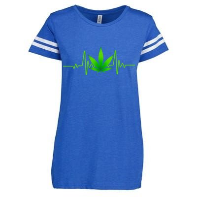 Heartbeat Weed Pulse Enza Ladies Jersey Football T-Shirt