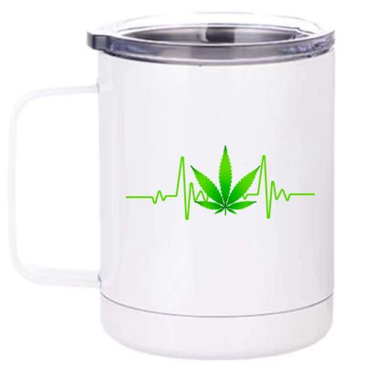 Heartbeat Weed Pulse 12 oz Stainless Steel Tumbler Cup