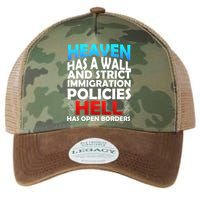 Heaven Has A Wall Hell Has Open Borders Legacy Tie Dye Trucker Hat