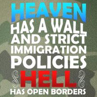 Heaven Has A Wall Hell Has Open Borders Legacy Tie Dye Trucker Hat