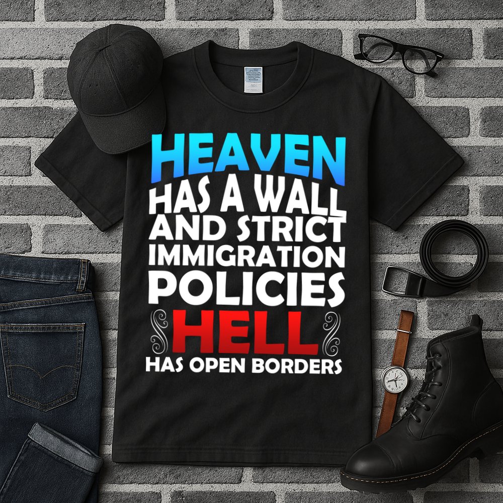 Heaven Has A Wall Hell Has Open Borders Tall T-Shirt