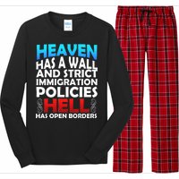 Heaven Has A Wall Hell Has Open Borders Long Sleeve Pajama Set