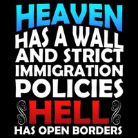 Heaven Has A Wall Hell Has Open Borders 16 in Basic Backpack