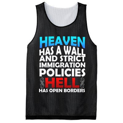 Heaven Has A Wall Hell Has Open Borders Mesh Reversible Basketball Jersey Tank
