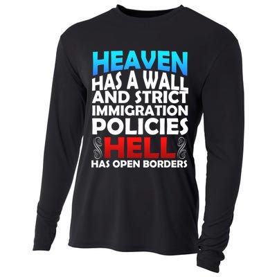 Heaven Has A Wall Hell Has Open Borders Cooling Performance Long Sleeve Crew