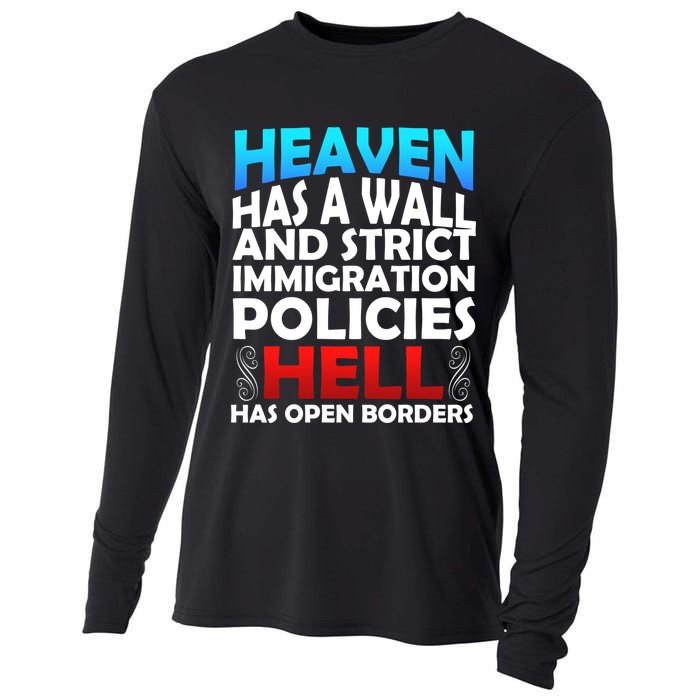 Heaven Has A Wall Hell Has Open Borders Cooling Performance Long Sleeve Crew