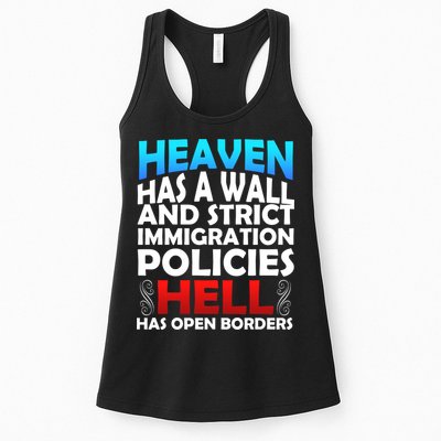Heaven Has A Wall Hell Has Open Borders Womens Tank Top
