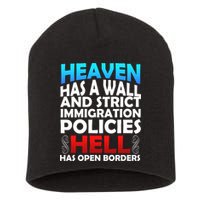 Heaven Has A Wall Hell Has Open Borders Short Acrylic Beanie