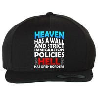 Heaven Has A Wall Hell Has Open Borders Wool Snapback Cap