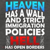 Heaven Has A Wall Hell Has Open Borders Vector Backpack