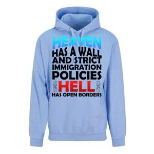 Heaven Has A Wall Hell Has Open Borders Unisex Surf Hoodie