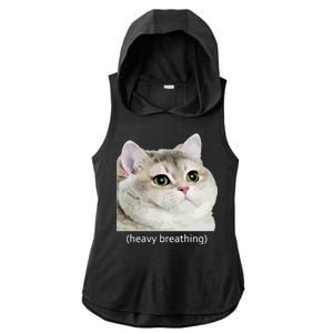 Heavy Breathing Cat Ladies PosiCharge Tri-Blend Wicking Draft Hoodie Tank