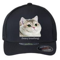 Heavy Breathing Cat Flexfit Unipanel Trucker Cap