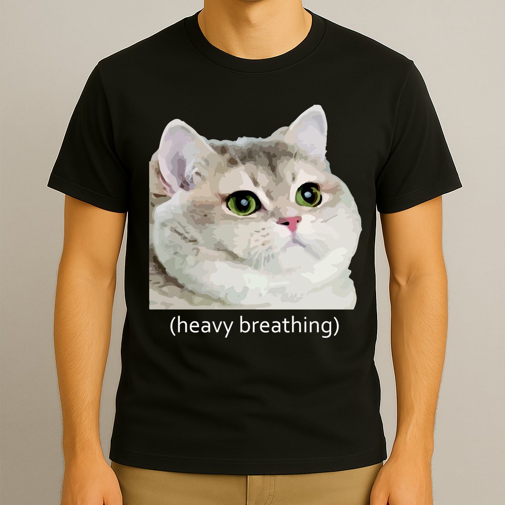 Heavy Breathing Cat T-Shirt