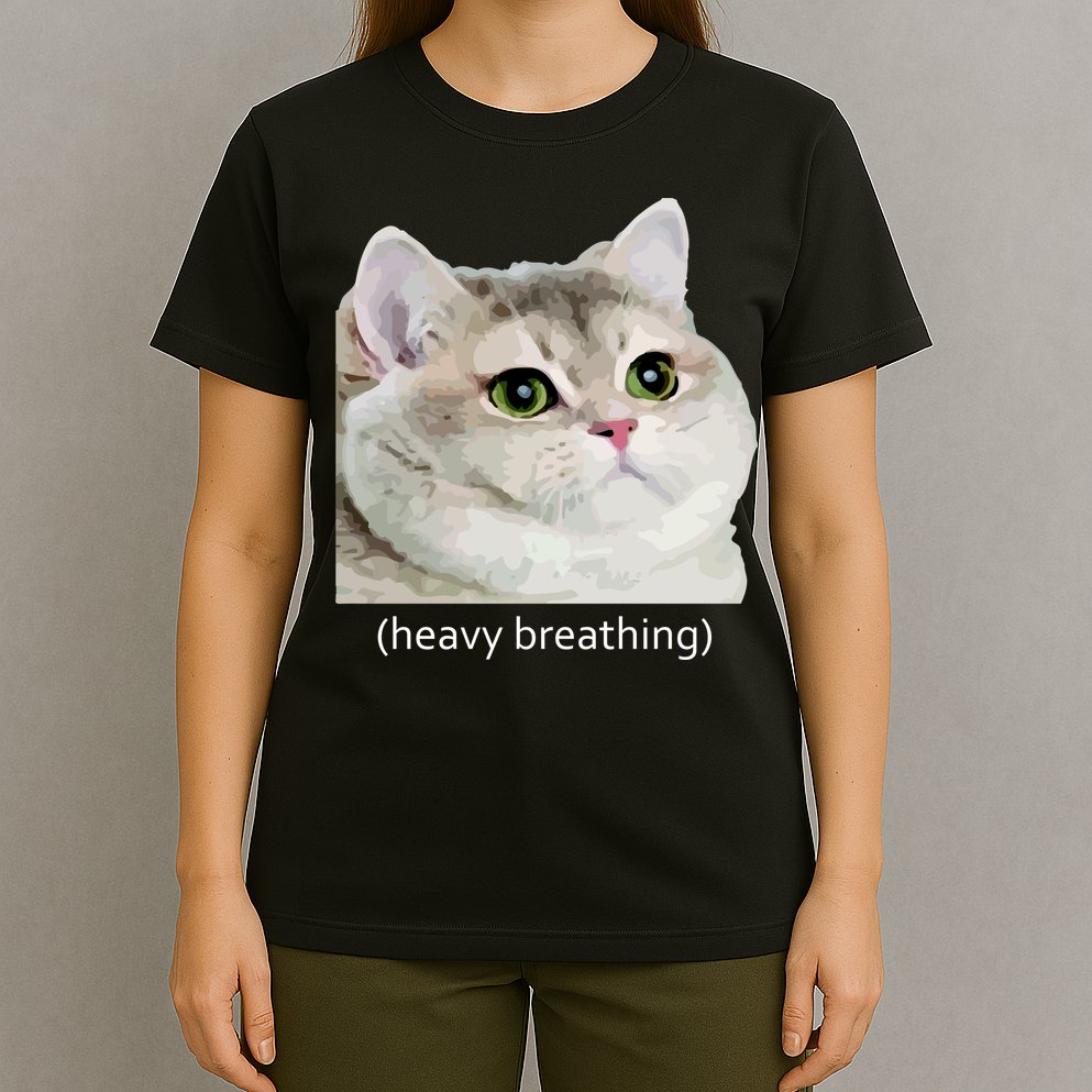 Heavy Breathing Cat T-Shirt