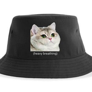 Heavy Breathing Cat Sustainable Bucket Hat