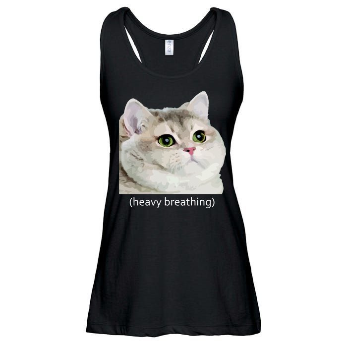 Heavy Breathing Cat Ladies Essential Flowy Tank